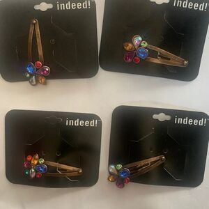 4 Indeed! 1pc Vintage  Hair-clips with Beautiful stones.